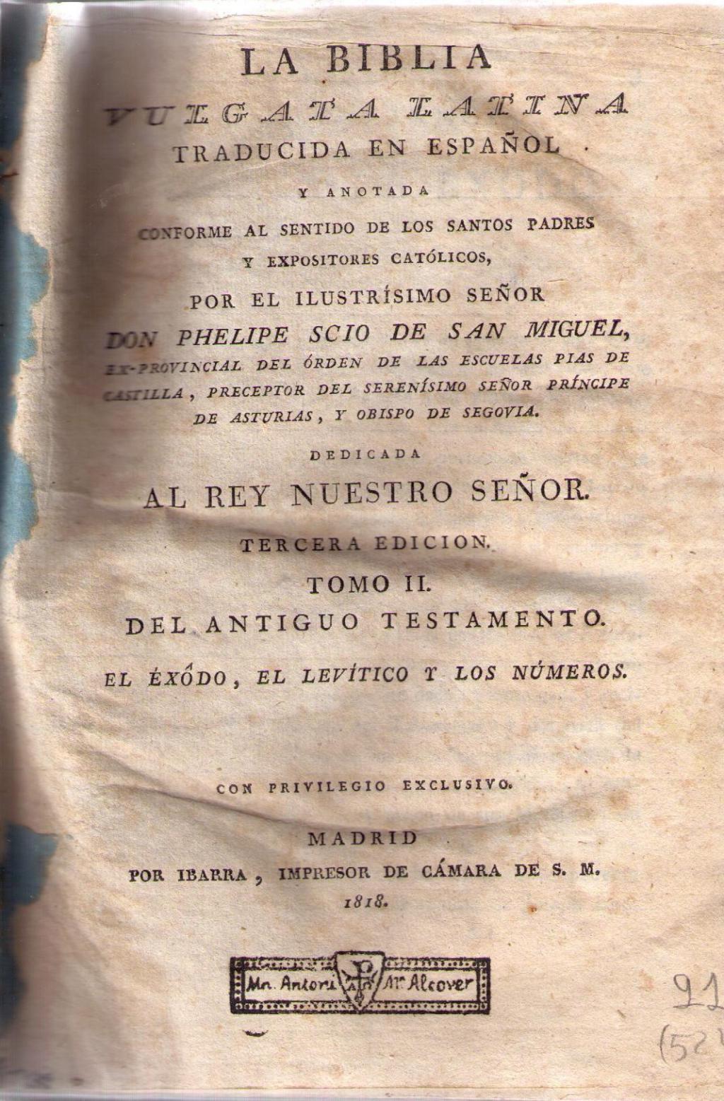 Coberta de La Biblia Vulgata Latina. Antic Testament (Tom II)